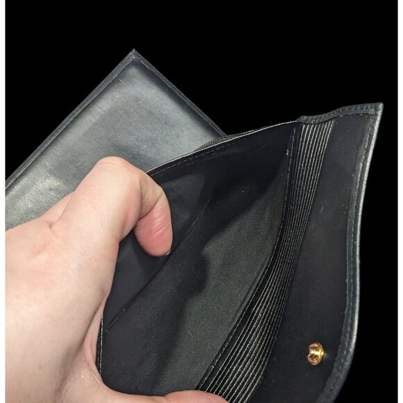 Vintage Buxton Leather Black Wallet With Attached Coin Pouch - Picture 8 of 16